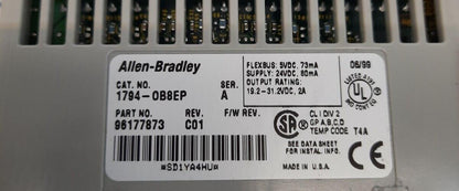 ALLEN BRADLEY 1794-OB8EP 24 VDC ELECTRONICALLY FUSED OUTPUT