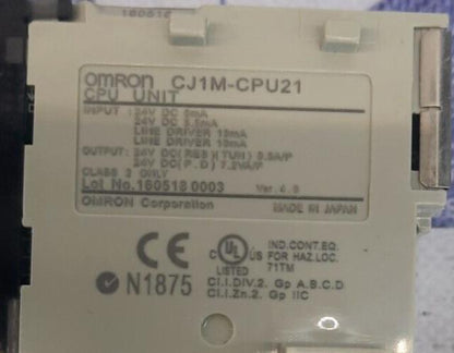 OMRON CJ1M-CPU21 CPU UNIT