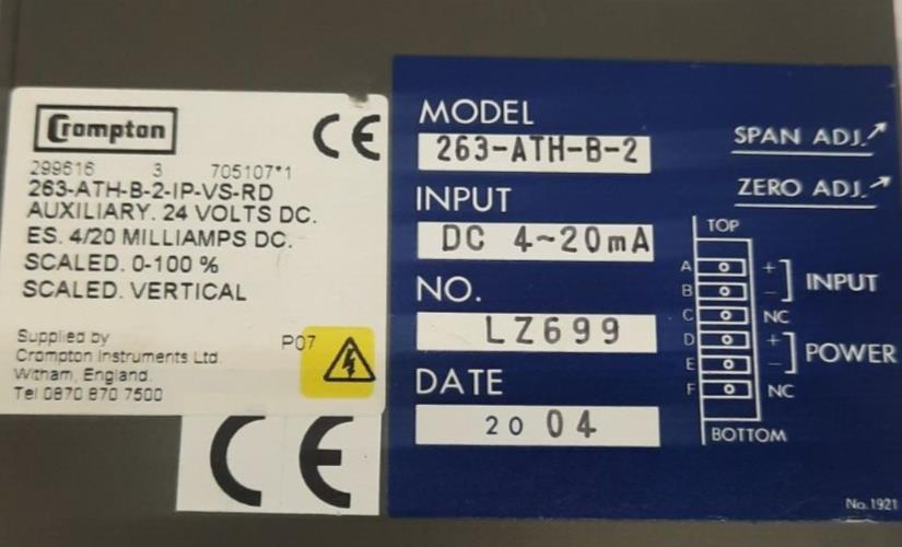 CROMPTON 263-ATH-B-2 / 263-ATH-B-2-IP-RD