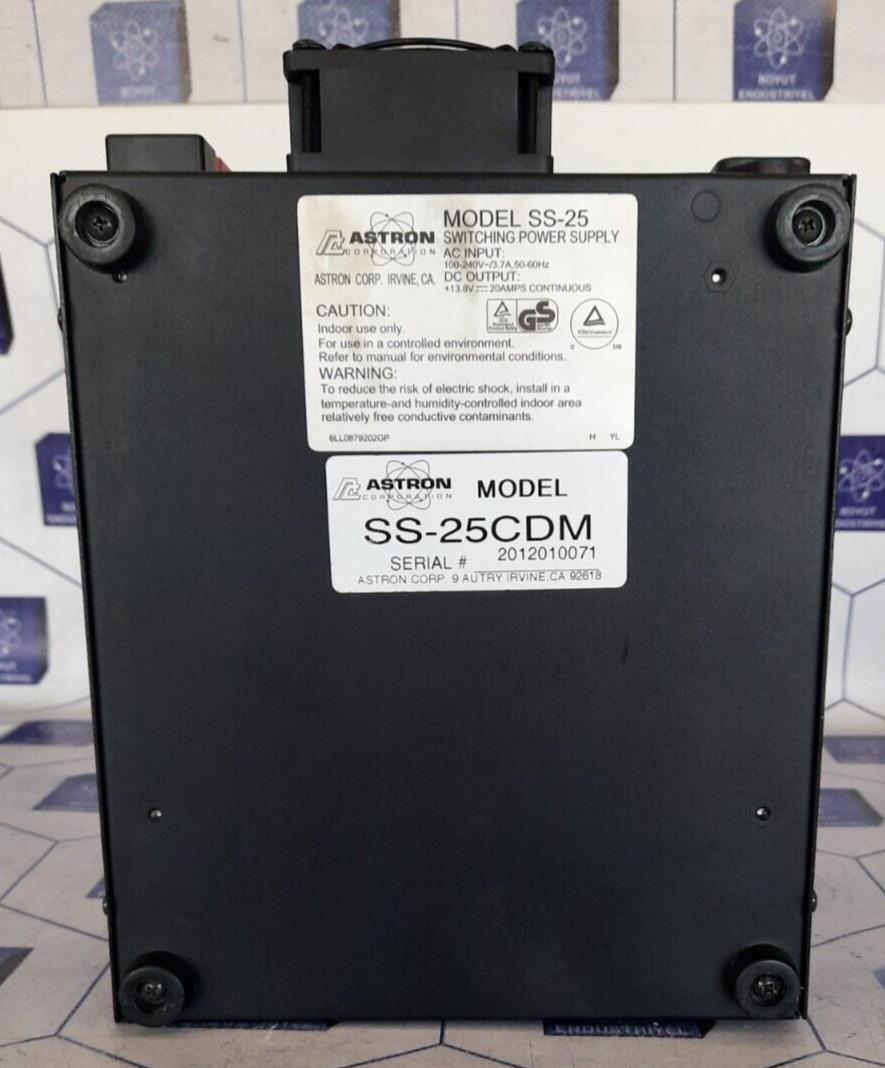 ASTRON CORPORATION SS-25CDM SWITCHING POWER SUPPLY AC INPUT