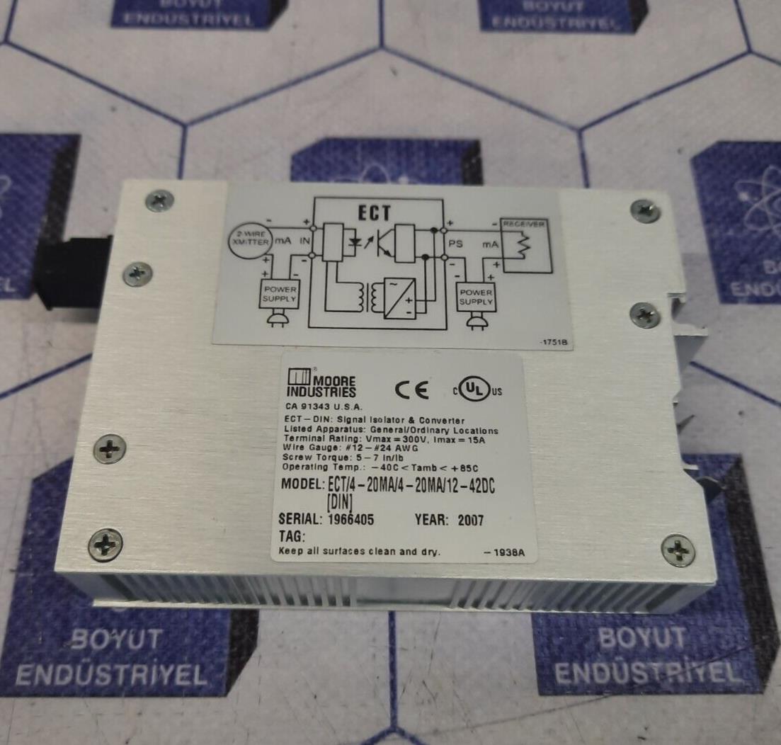 Moore Industries ECT ECT/4-20MA/4-20MA/12-42DC SIGNAL IZOLATOR CONVERTER