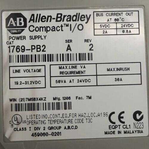 ALLEN BRADLEY  1769-PB2 Compact™I/O POWER SUPPLY