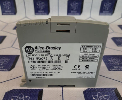 ALLEN BRADLEY 1762-IF2OF2 MicroLogix™1200 2CH INPUT/2CH OUTPUT ANALOG MODULE