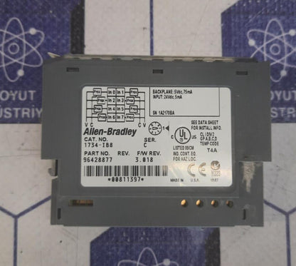 ALLEN BRADLEY 1734-IB8 BACK PANEL INPUT