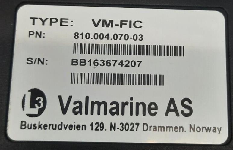 VALMARINE AS VM-FIC - 810.004.070-03 / BB163674207