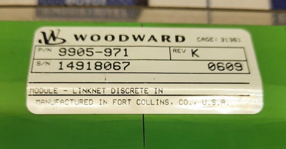 WOODWARD 9905-971 LINKNET 6 CHANNEL 100 OHM RTD Rev:K