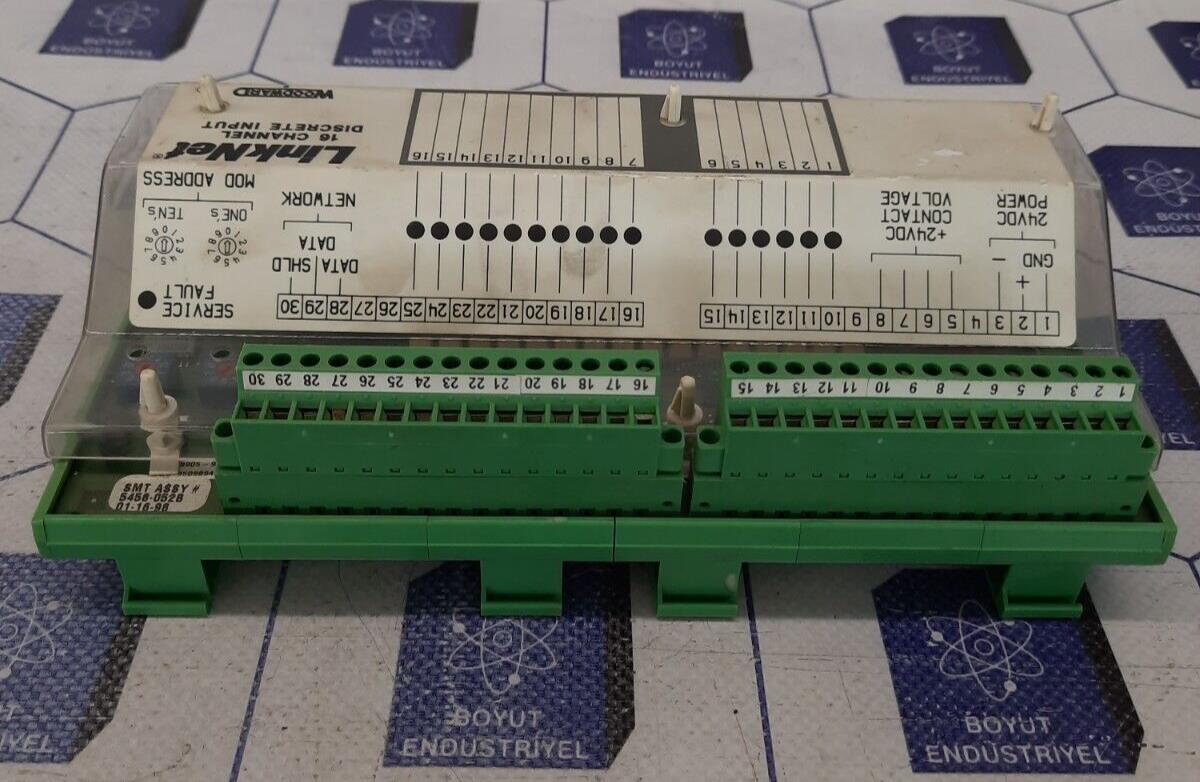 WOODWARD 9905-971 LINKNET 16 CHANNEL DISCRETE INPUT Rev:H