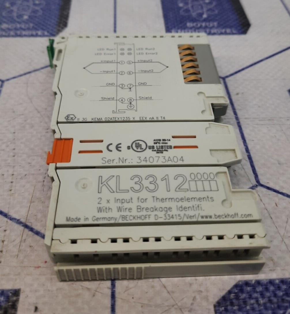 BECKHOFF KL3312 2x INPUT THERMOELEMENTS