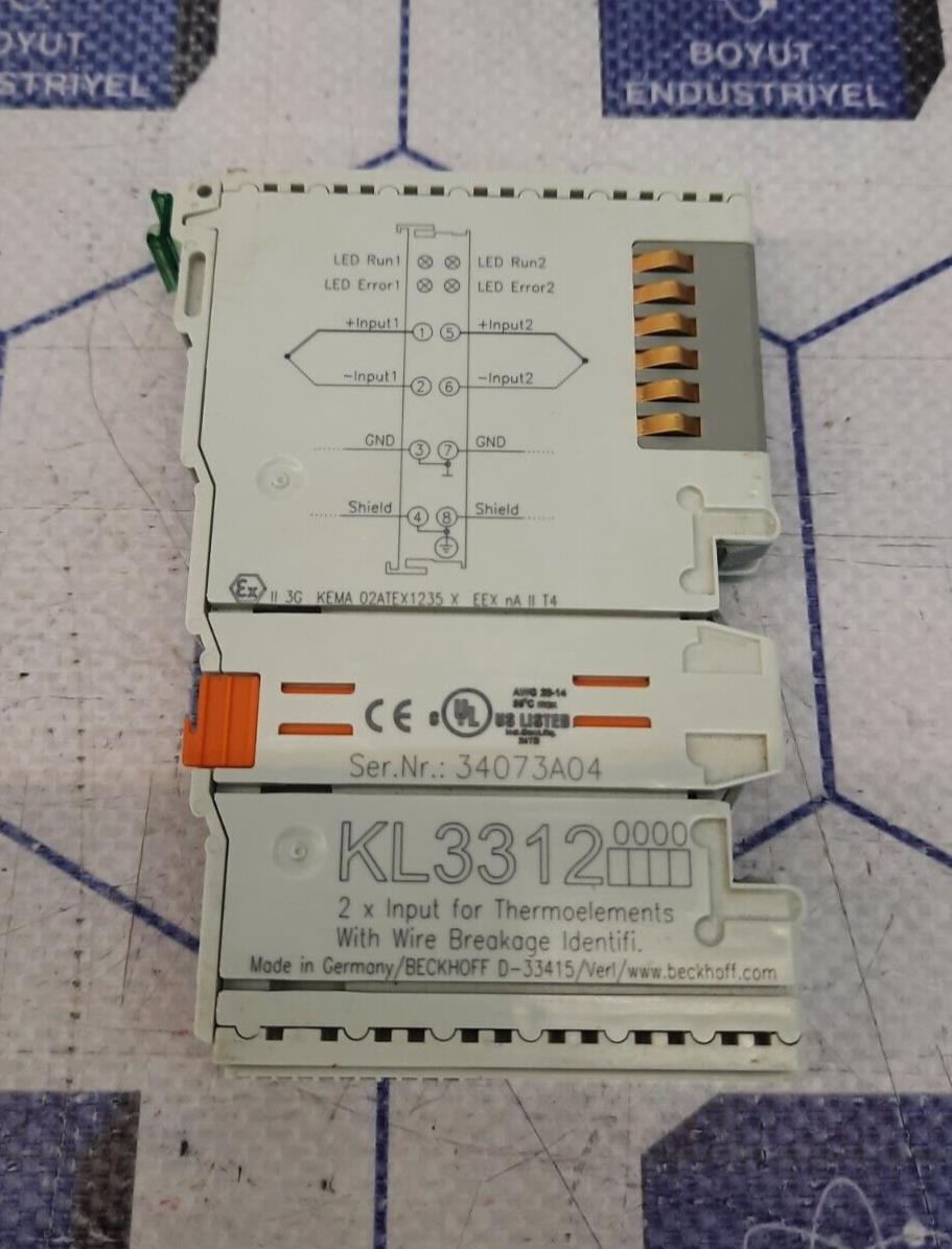 BECKHOFF KL3312 2x INPUT THERMOELEMENTS
