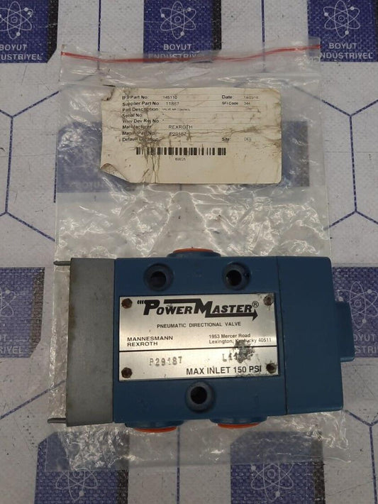 MANNESNANN REXROTH POWER MASTER-PNEUMATIC DIRECTIONAL VALVE P29187