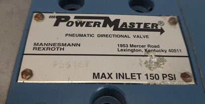 MANNESNANN REXROTH POWER MASTER-PNEUMATIC DIRECTIONAL VALVE P29187