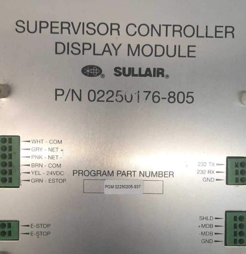 SULLAIR P/N 02250176-805 SUPERVISOR CONTROLLER DISPLAY MODULE