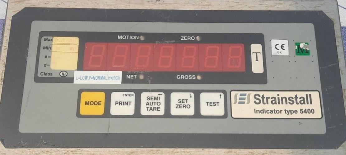 SES STRAINSTALL TYPE 5400 INDICATOR MODEL:2100
