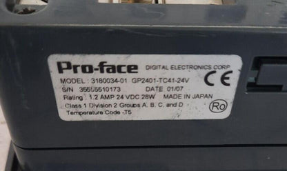 PRO-FACE 3180034-01 GP2401-TC41-24V DIGITAL ELECTRONIC CORP.