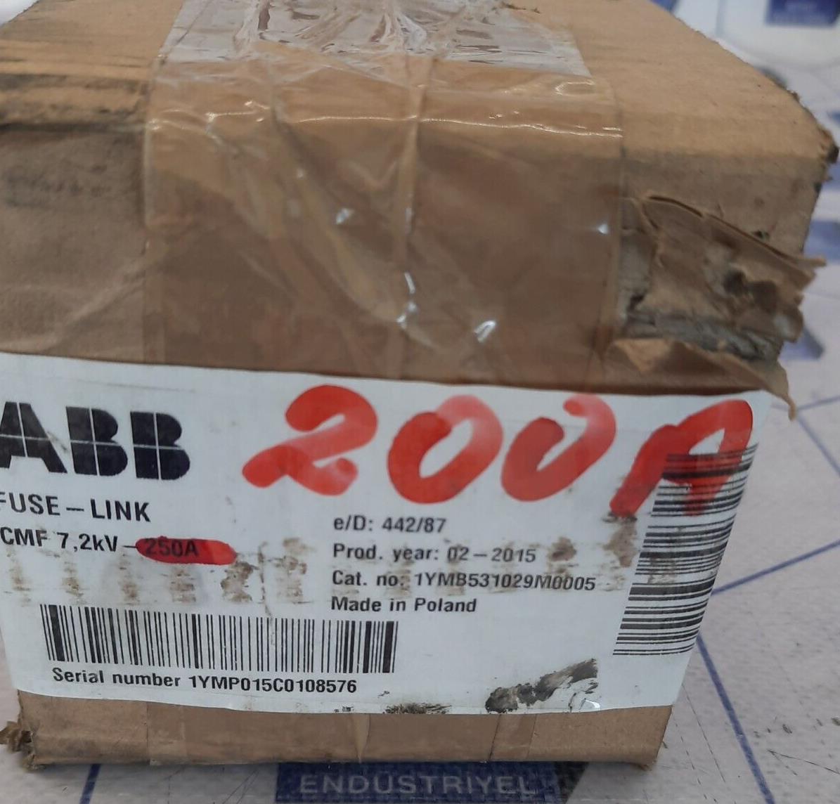 ABB 1YMB531029M005 FUSE-LINK CMF7.2kV-250A