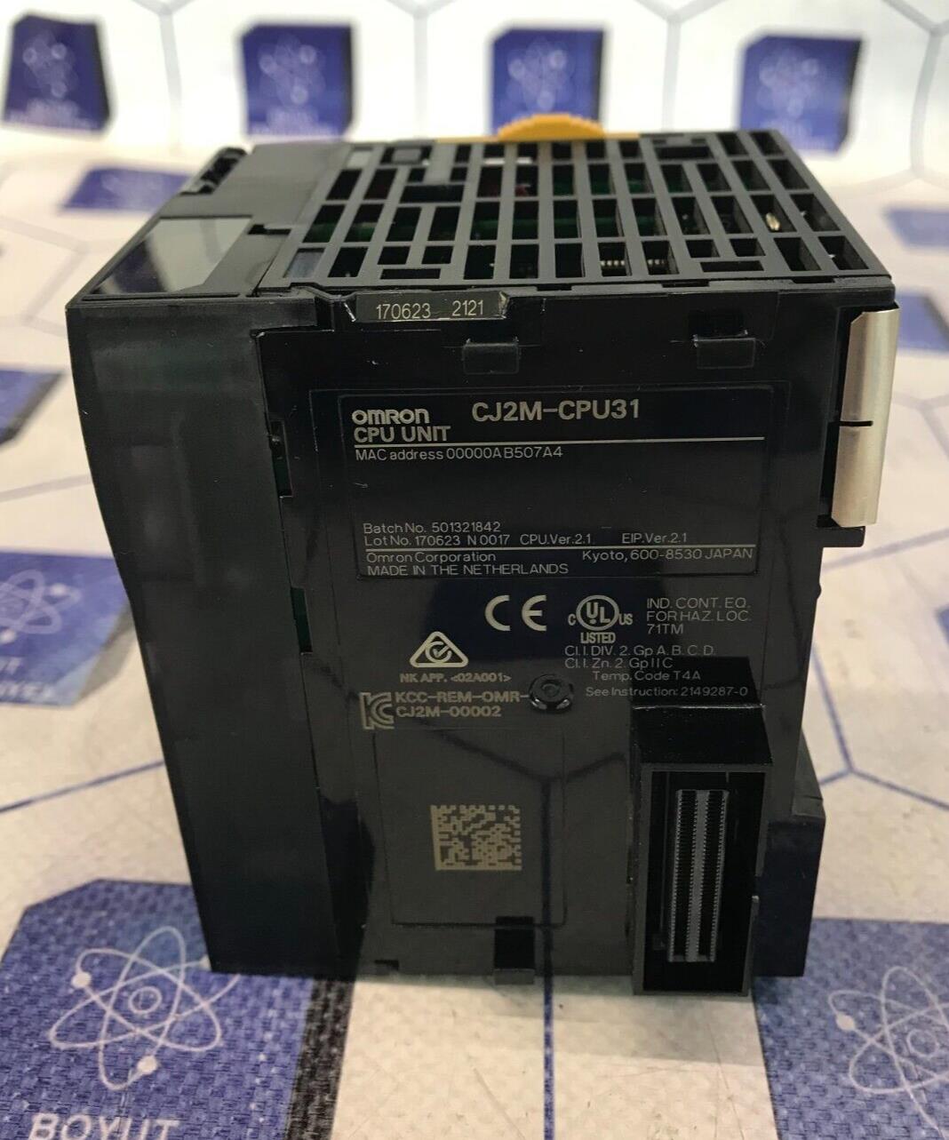 OMRON CJ2M-CPU31 SYSMAC CPU UNIT / PROGRAMMABLE CONTROLLER