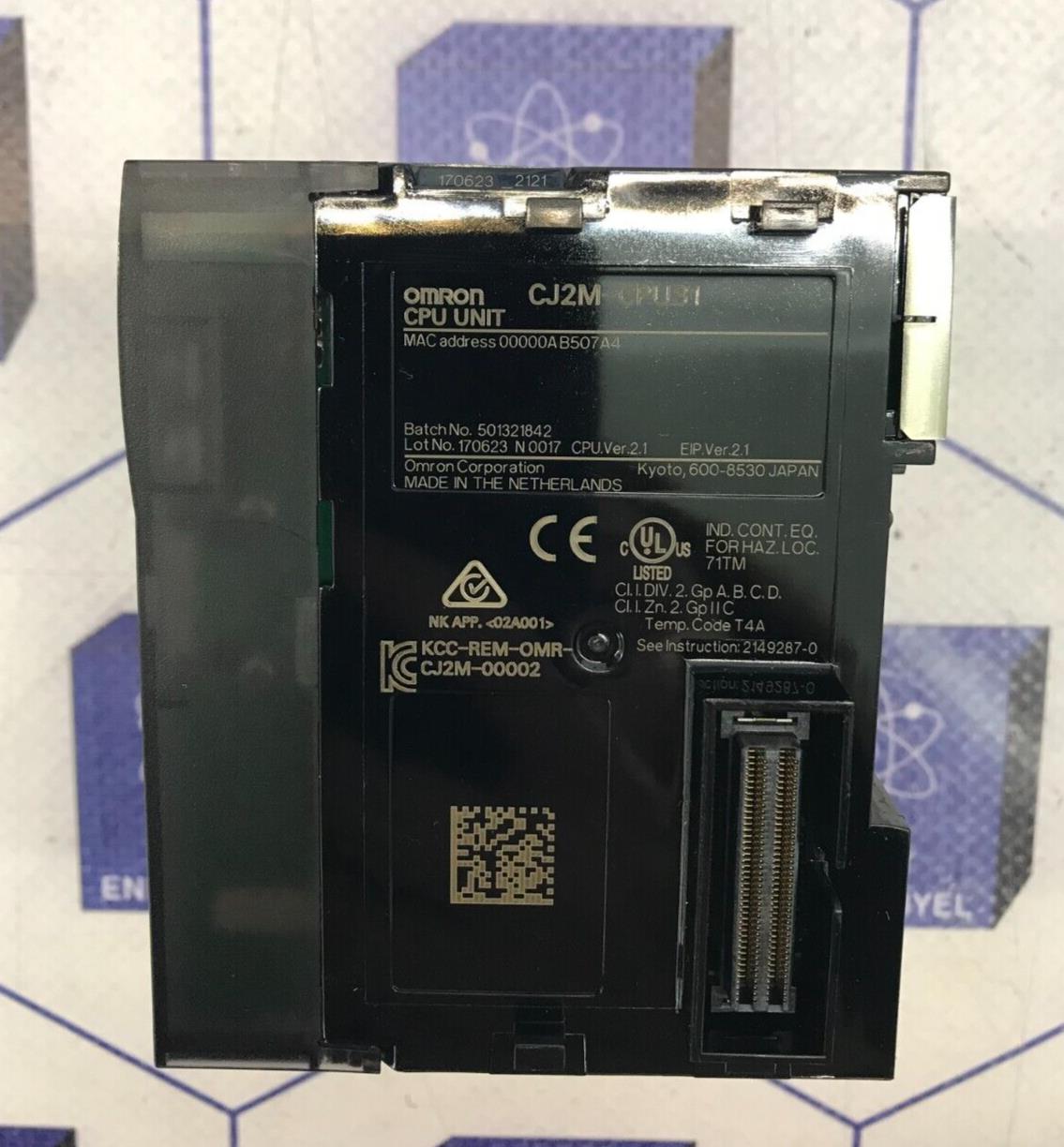 OMRON CJ2M-CPU31 SYSMAC CPU UNIT / PROGRAMMABLE CONTROLLER