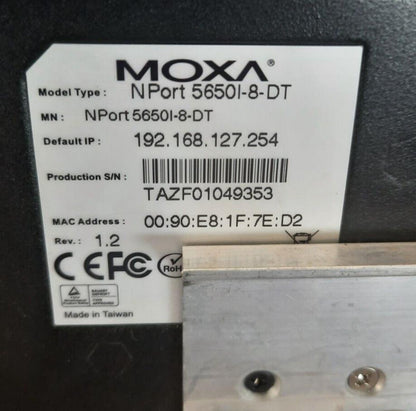 MOXA 5650I-8-DT NPORT 192.158.127.254