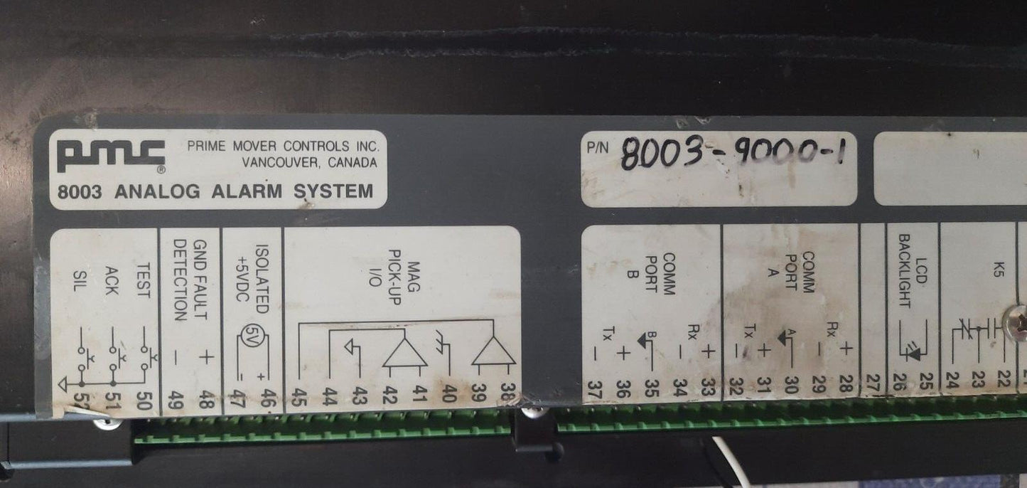 PMC OMNI CHEIF 8003-9000-1 /8003-ANALOG ALARM SYSTEM