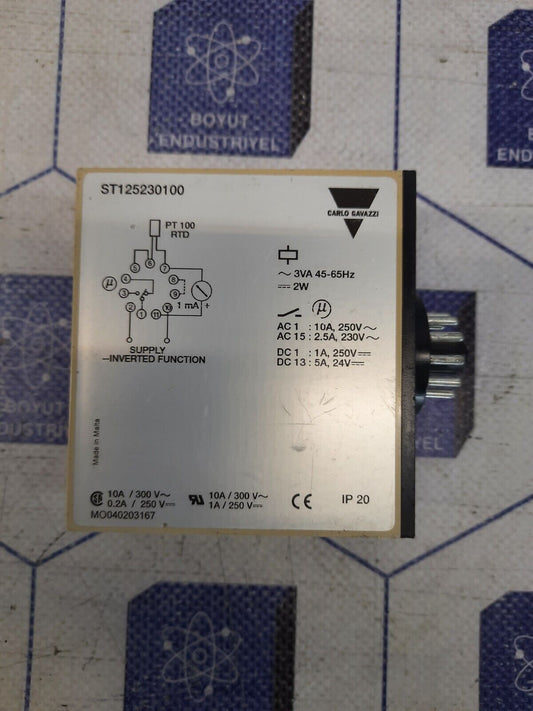 CARLO GAVAZZI ST125230100 PT100 CONTROLLER 230V 0-100'C