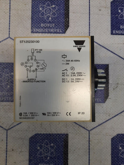 CARLO GAVAZZI ST125230100 PT100 CONTROLLER 230V 0-100'C
