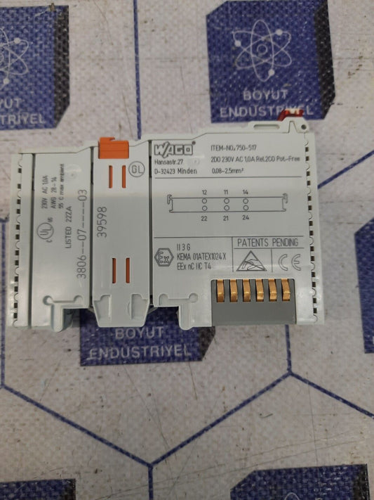 Wago 750-517 relay output module 200-250 VaC