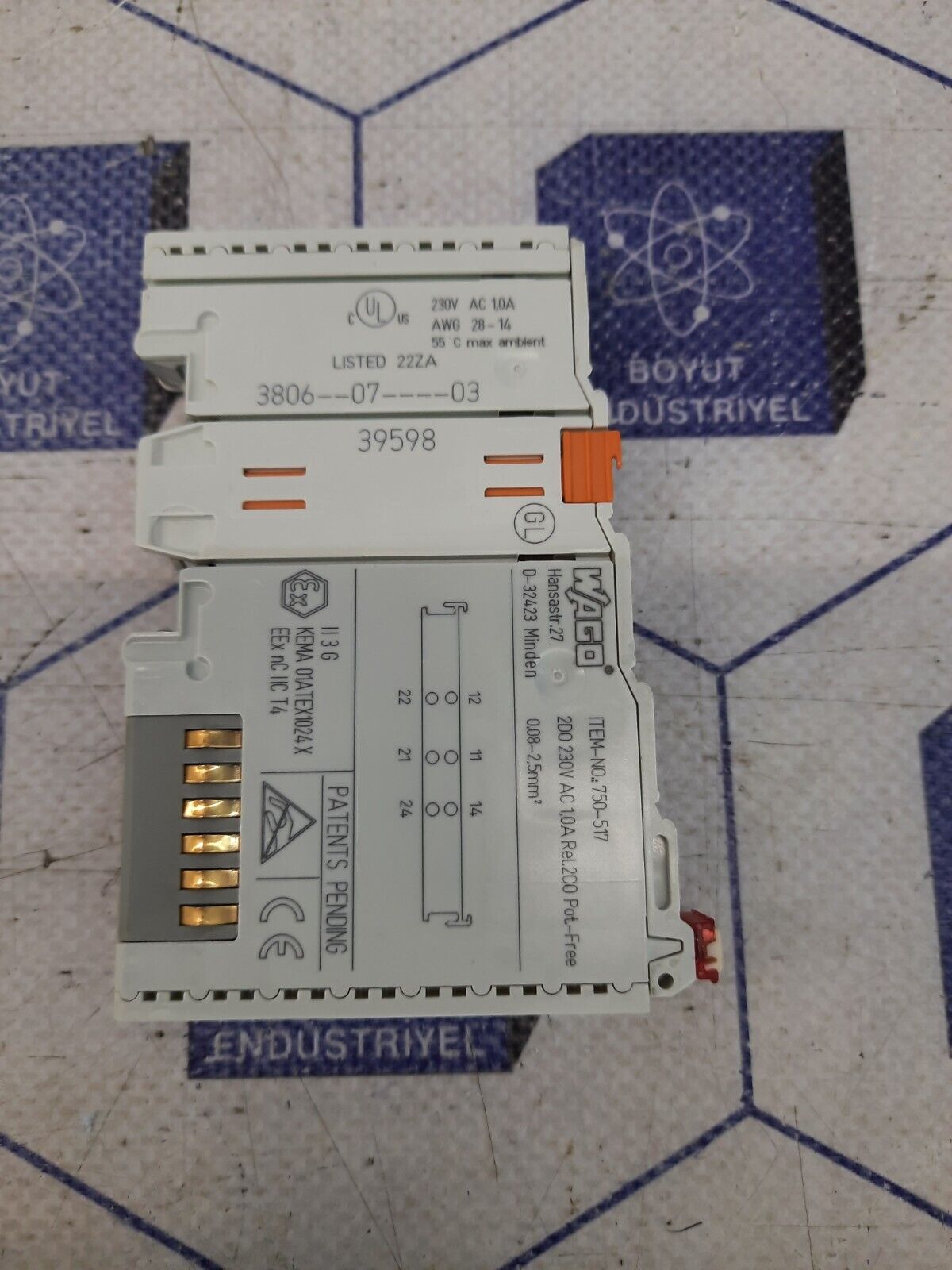 Wago 750-517 relay output module 200-250 VaC