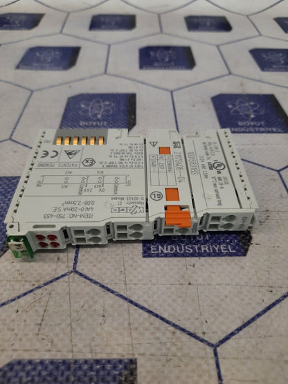 Wago 750-453 Industrial Control System 4 analog inputs; DC 0...20 mA