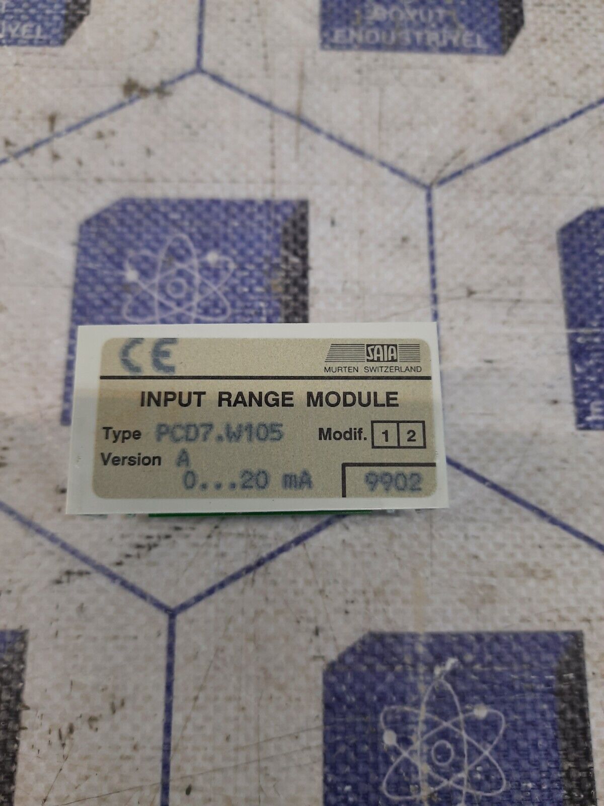 SAIA BURGESS ELECRONICS INPUT RANGE MODULE VER-A TYPE PCD7.W105