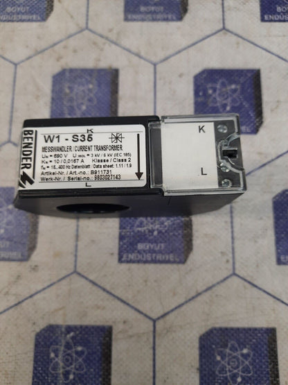 BENDER W1-S35 MESSWANDLER CURRENT TRANSDORMER