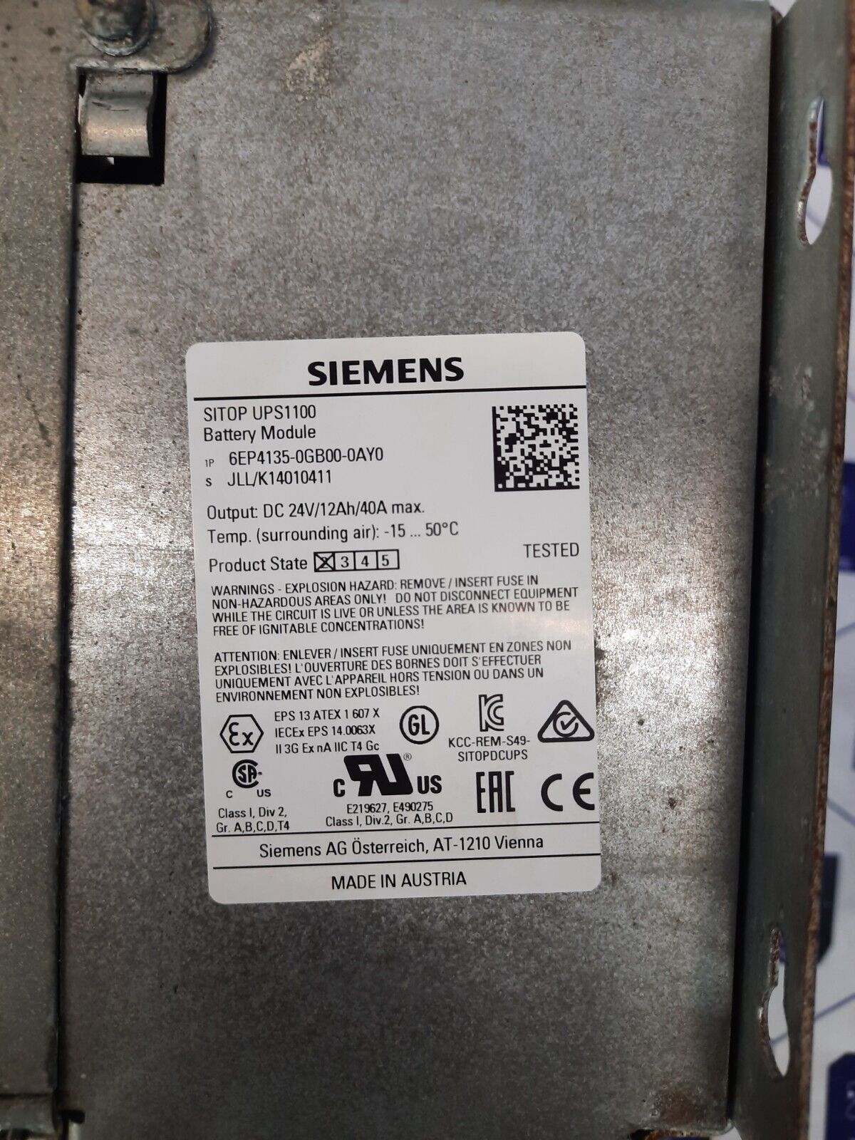 SIEMENS 6EP4135-0GB00-0AY0 SITOP UPS1100