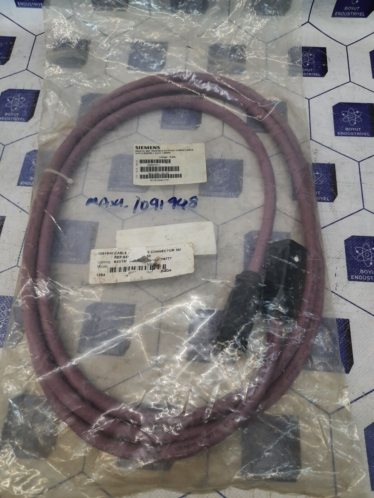 Siemens 6XV18307BH30 CABLE ECOFAST 2 CONNECTOR