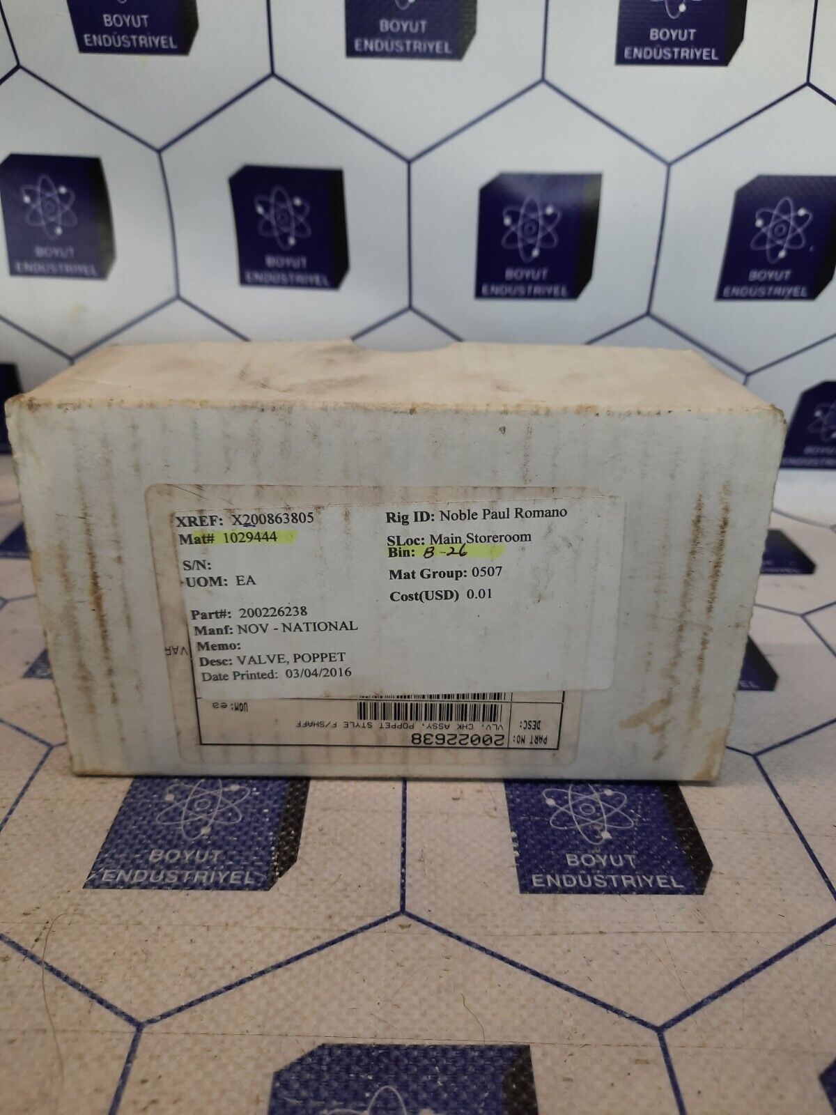 PROSERV 27715 REV.C 20022638 POPPET CHECK VALVE