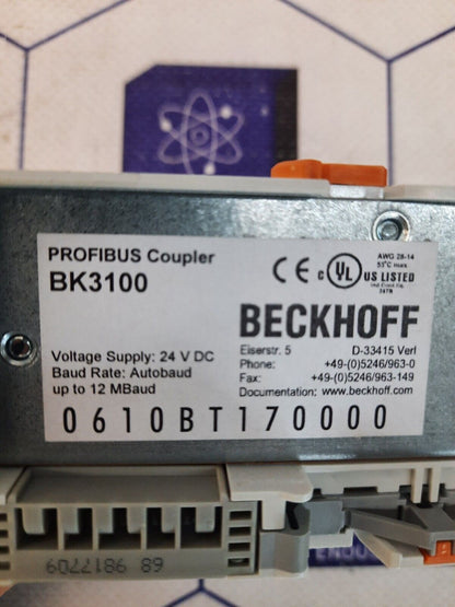 Beckhoff BK3100 Profibus Koppler