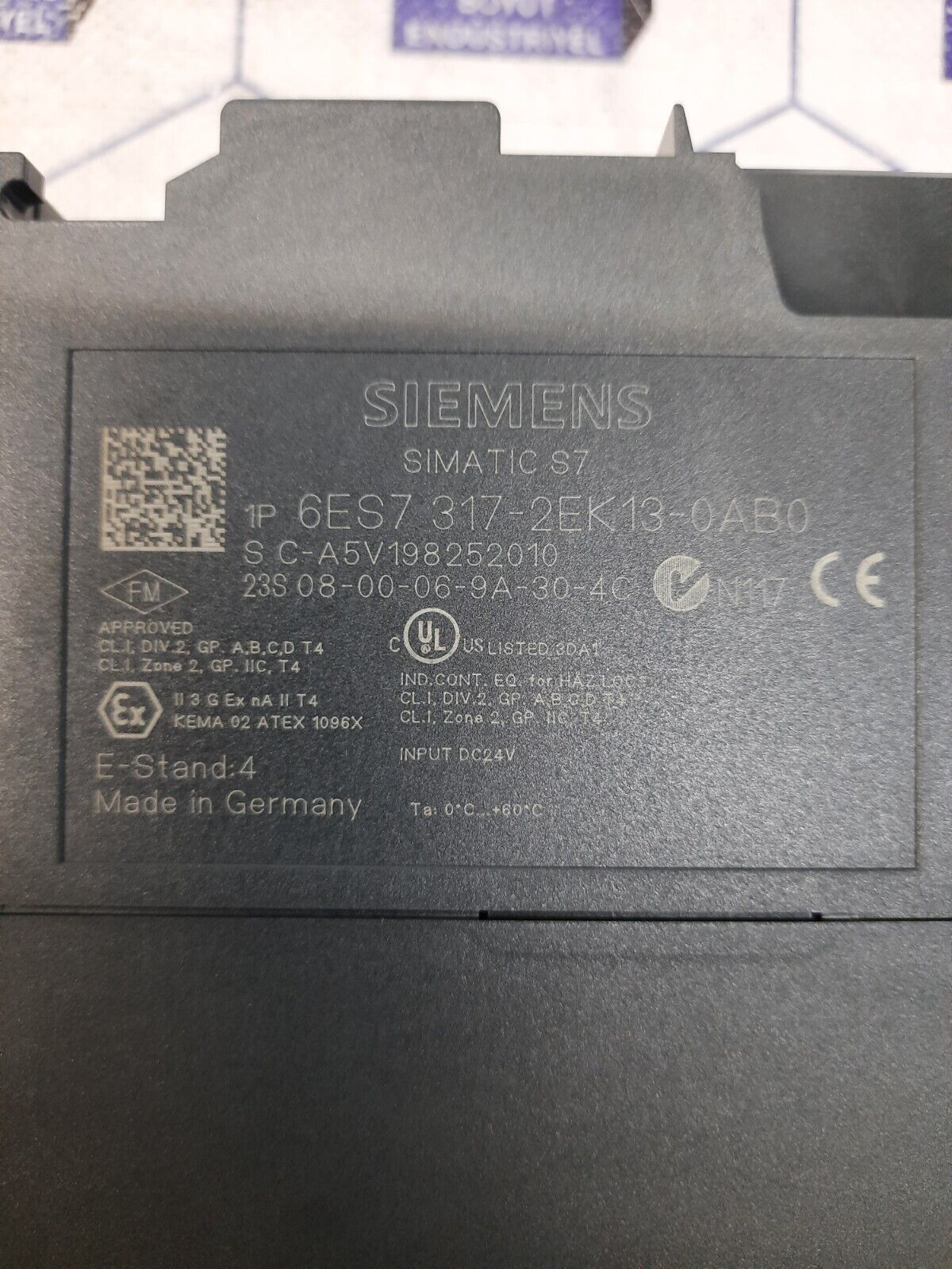 SIEMENS 1P 6ES7 317-2EK13-0AB0 PLC MODULE