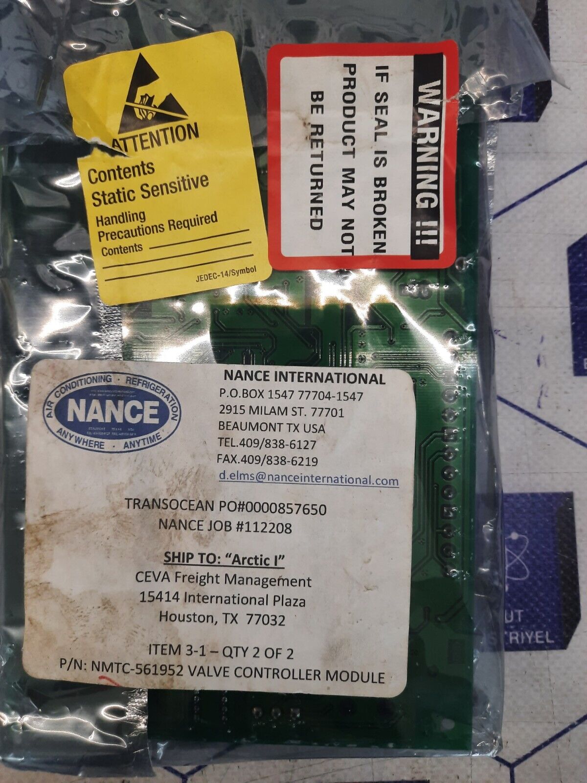 CONTROL PRODUCTS SPO-001B-99 REV w PRESSURE CONTROL BOARD ASSEMBLY 6236A000-99