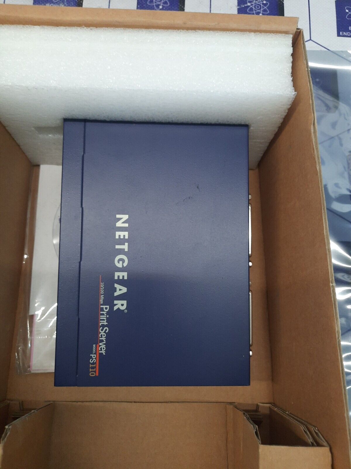 Netgear PS110 10/100 Mbps 2 Port Print Server w/ Adapter