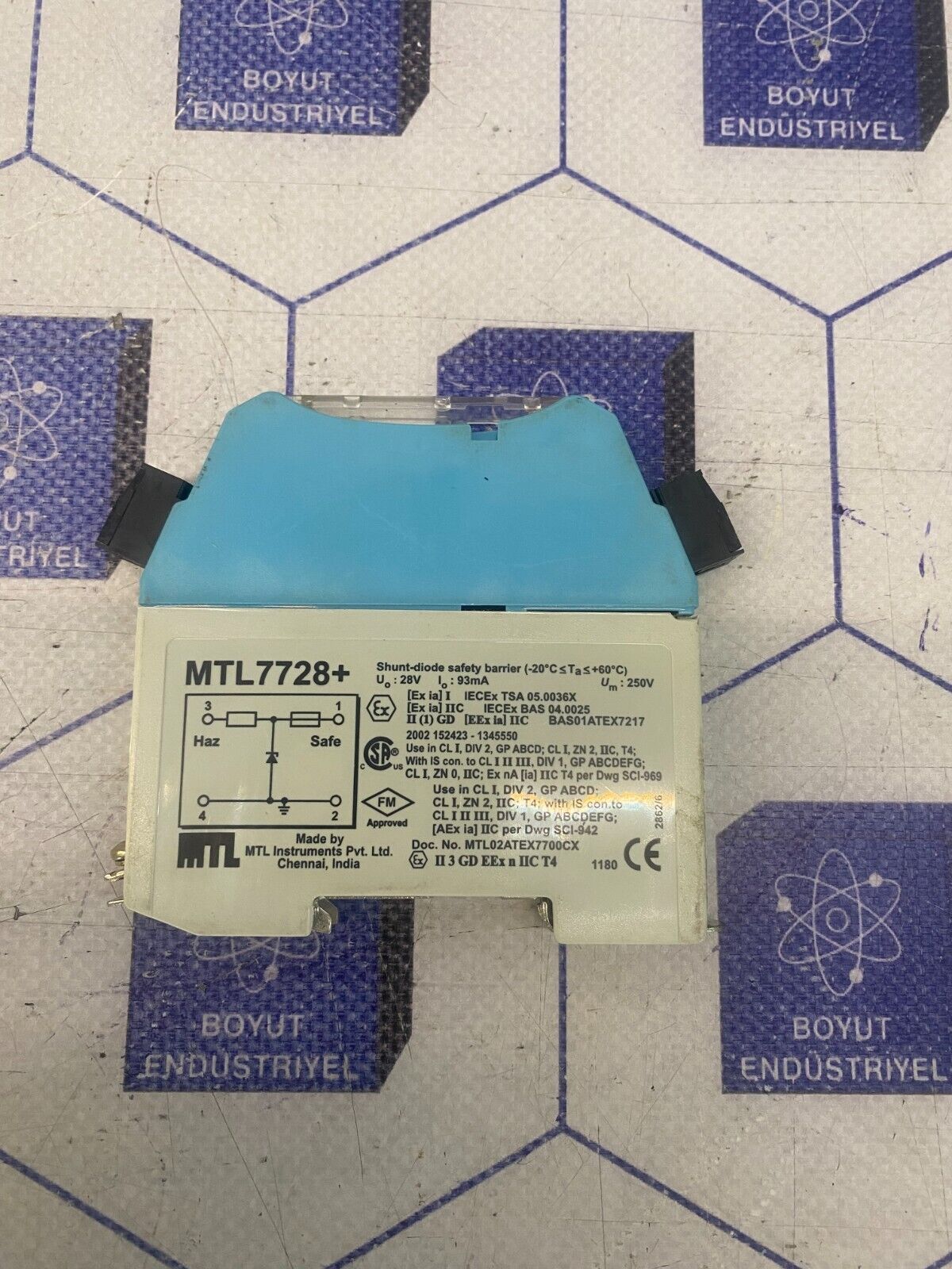 MTL 7728+ shunt diode safety barrier 28v 93ma