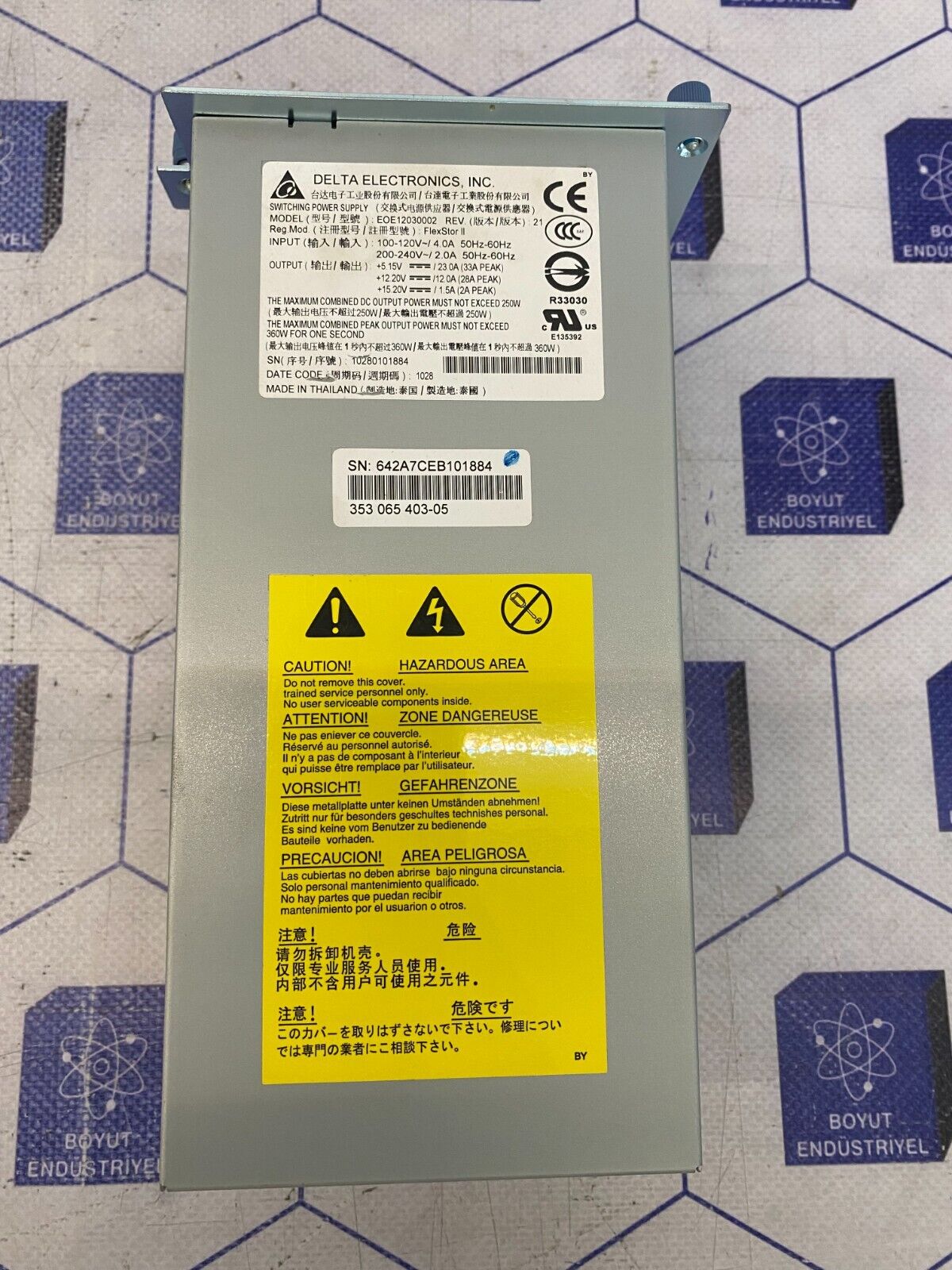 Delta Electronics EOE12030002 REV 21 Power Supply 250W 100-240V 2-4A 50-60Hz