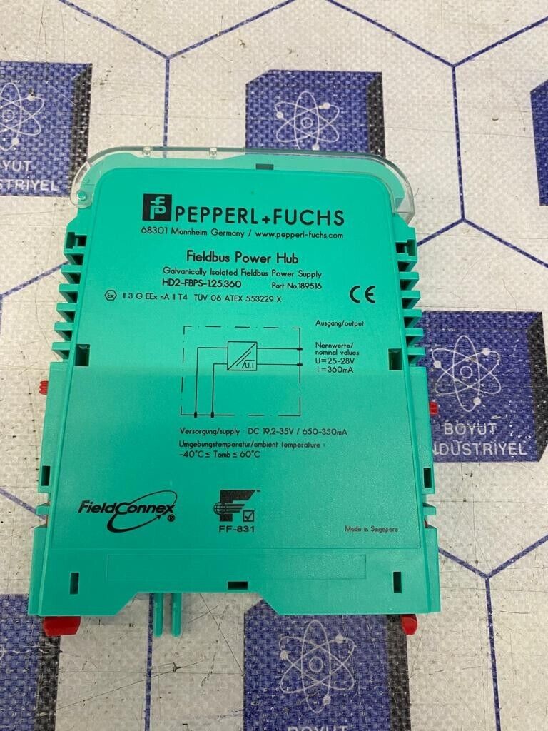 PEPPERL + FUCHS HD2-FBPS-1.25.360 FIELDBUS POWER HUB SUPPLY MODULE