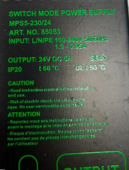 MURR ELECTRONICS MPS5-230/24 Switch Mode Power Supply
