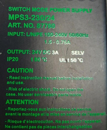 MURR ELECTRONICS MPS3-230/24 POWER SUPPLY