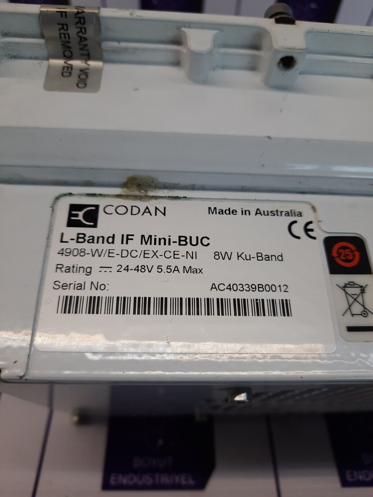 Codan L-Band IF Mini-BUC 4908-W/E-DC/EX-CE-NI 8W Ku-Band