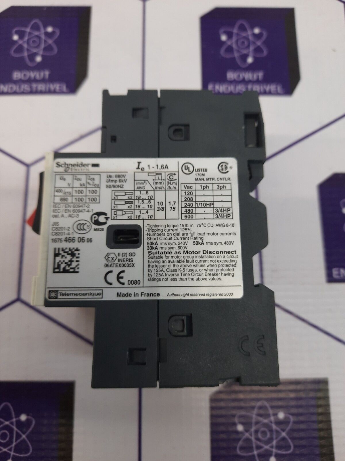 Schneider Electrıc GV2ME06 Motor Circuit Breaker