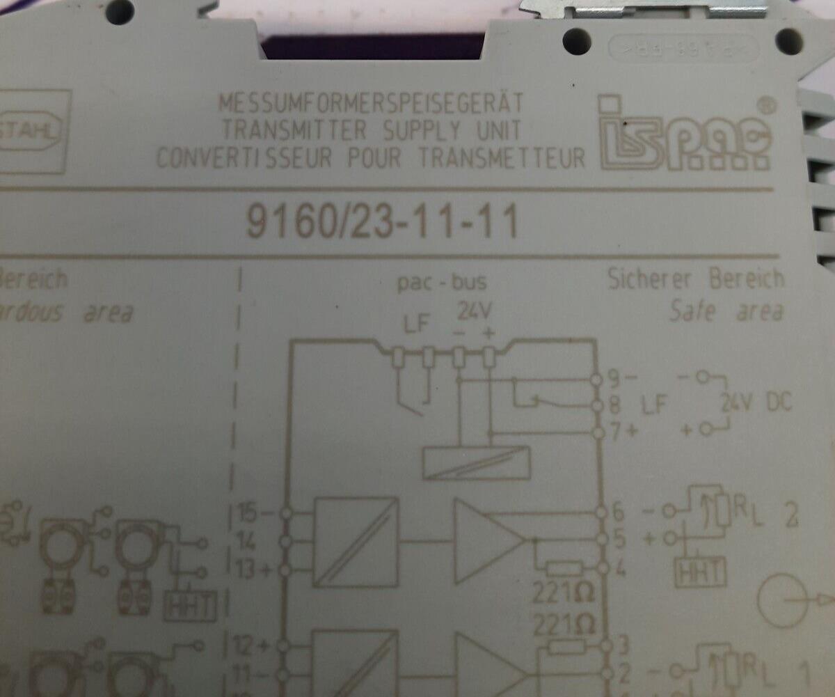 STAHL ISPAC 9160/23-11-11 TRANSMITTER SUPPLY UNIT