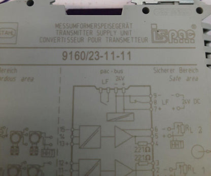 STAHL ISPAC 9160/23-11-11 TRANSMITTER SUPPLY UNIT