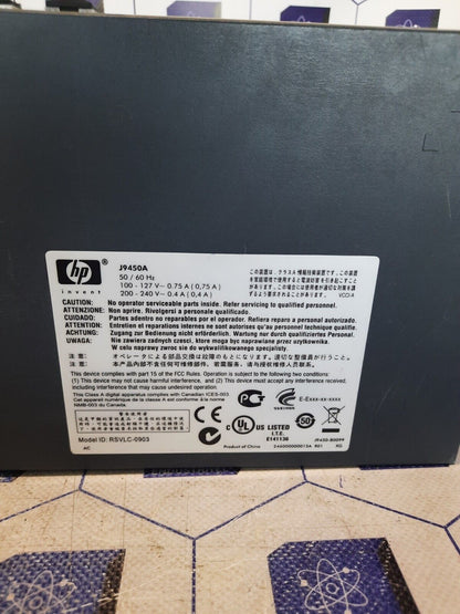 HP  J9450A Procurve 1810G-24 24-Port Managed Gigabit Switch