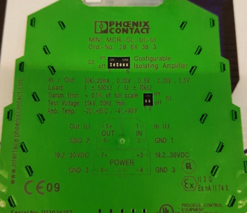 Phoenix Contact MINI MCR-SL-UI-UI-SP(Ord.No:2864383) Signal Conditioner
