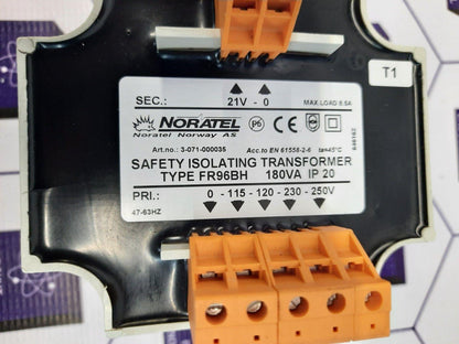 NORATEL FR96BH 180VA IP 20 SAFETY ISOLATING TRANSFORMER