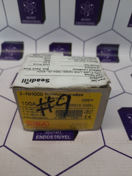 SIBA NH000 100A 500v DC220/25 Fuse for sale online